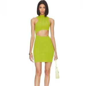 Camila Coelho green cutout mini dress